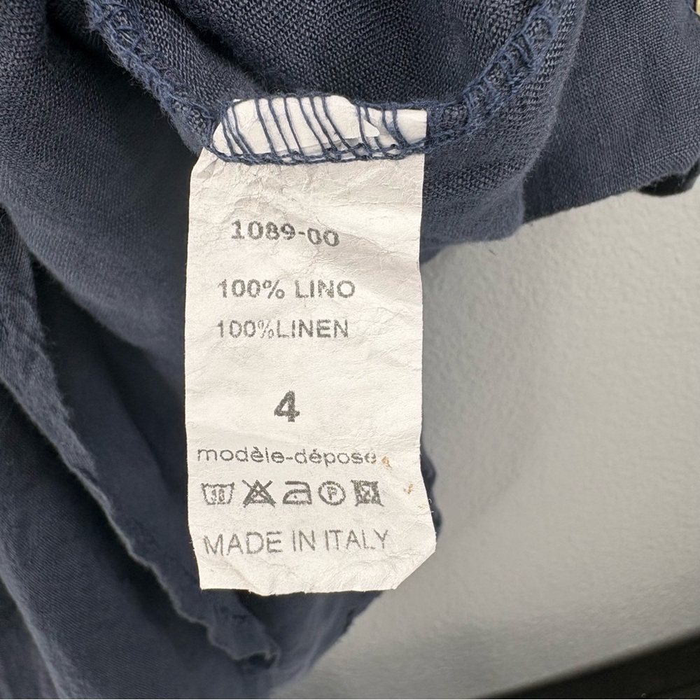 Talia Benson Linen Button-front Shirtdress Lagenlook - Picture 9 of 10